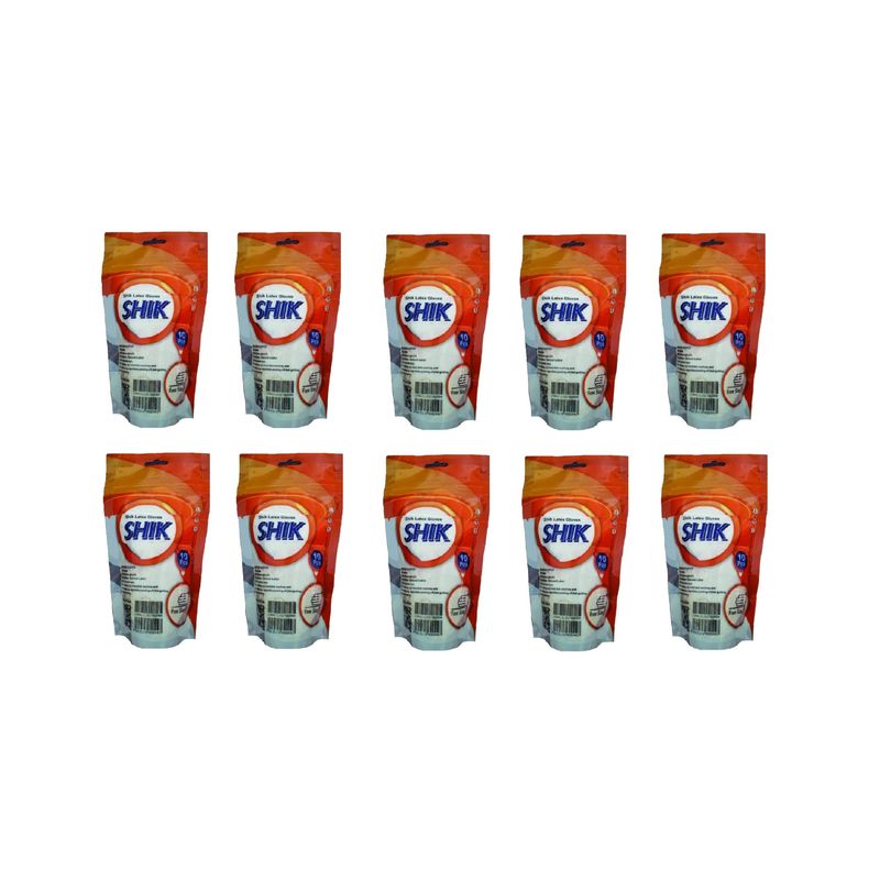 دستکش لاتکس شیک کد dl1001 سایز لارج بسته 10 عددی