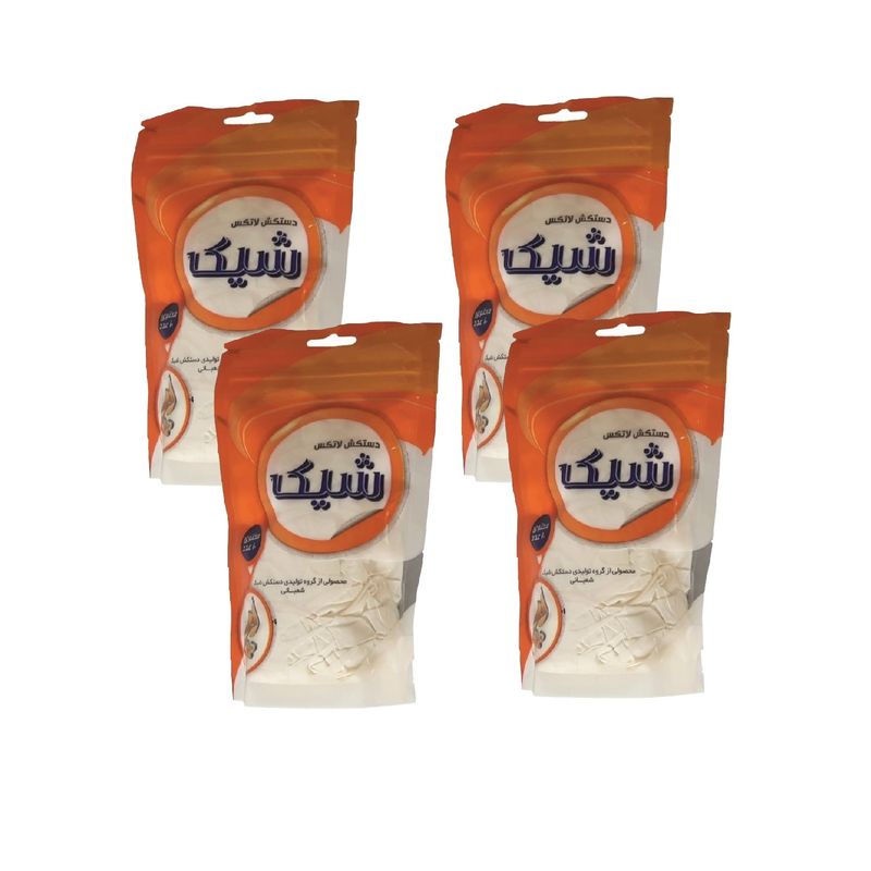 دستکش لاتکس شیک کد m40 سایز مدیوم مجموعه 4 عددی