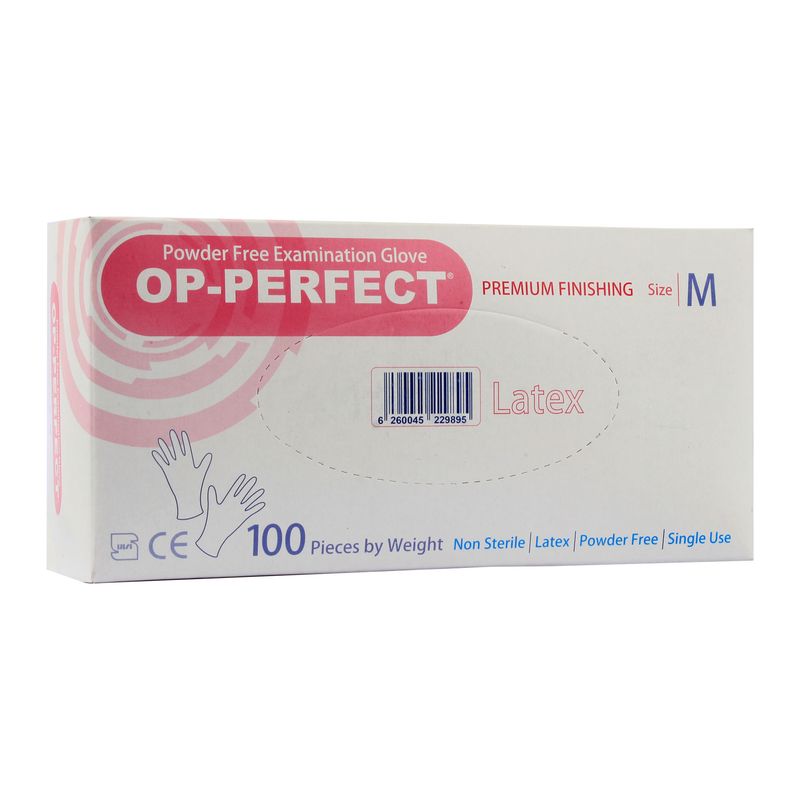 دستکش لاتکس مدل op perfect بسته 100 عددی