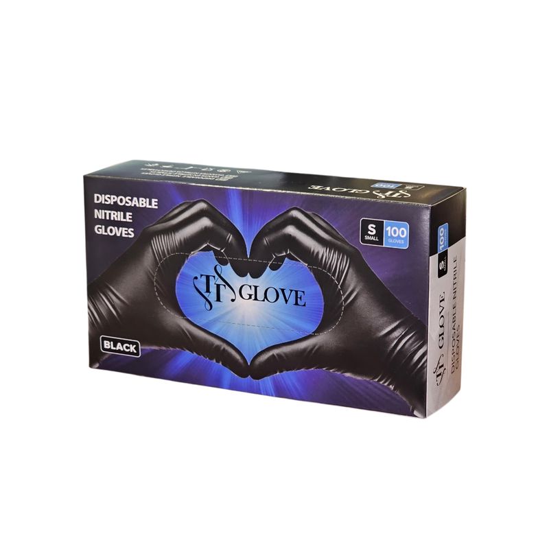 دستکش نیتریل غیر پودری مدل tt glove سایز کوچک (s) بسته 100 عددی