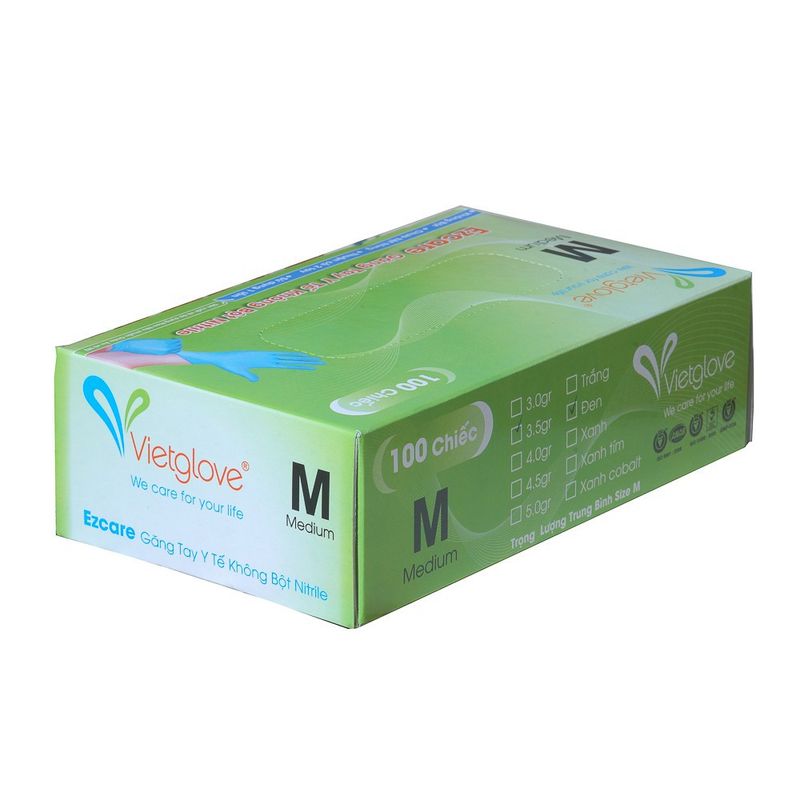 دستکش نیتریل ویت گلاو مدل adak_m سایز مدیوم بسته 100 عددی