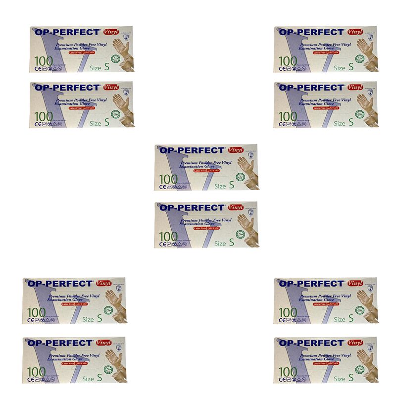 دستکش وینیل اپی پرفکت مدل 01 سایز اسمال بسته 10 عددی