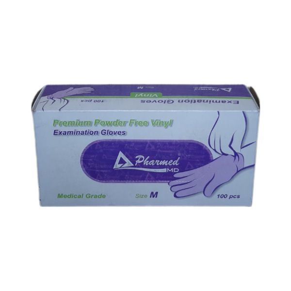 دستکش وینیل فارمد مدل 01m سایز مدیوم بسته 100 عددی