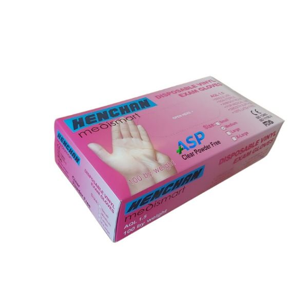 دستکش وینیل مدی اسمارت مدل 01 سایز l بسته 100 عددی