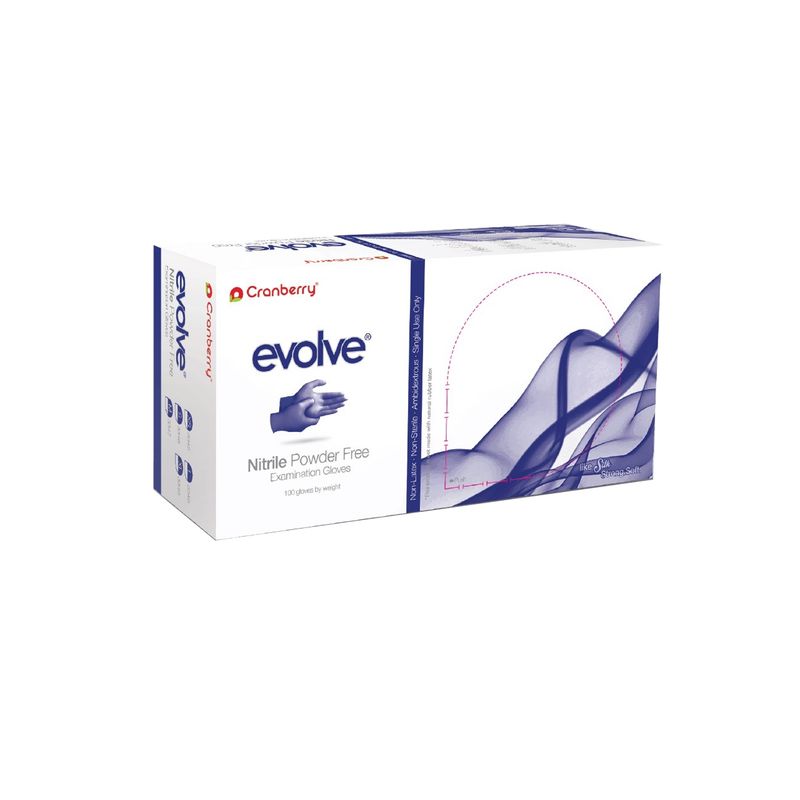 دستکش کرنبری مدل evolve سایز s بسته 100 عددی