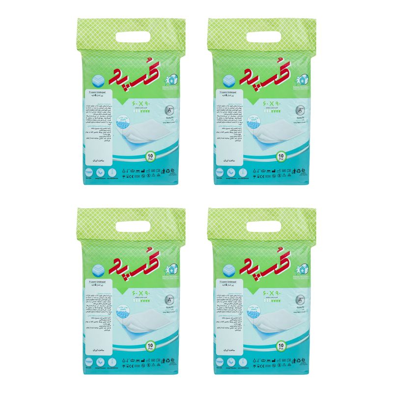 زیر انداز بیمار مدل کرپد کد 60905 بسته 4 عددی