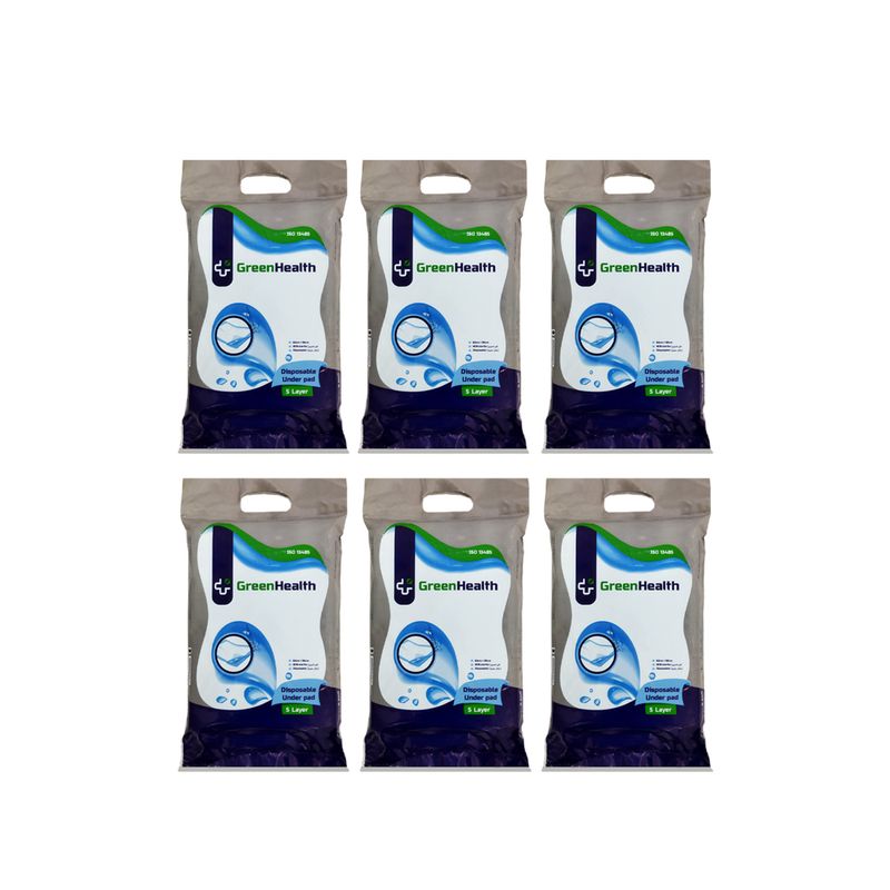 زیرانداز بهداشتی گرین هلث کد l5 6 بسته 6 عددی