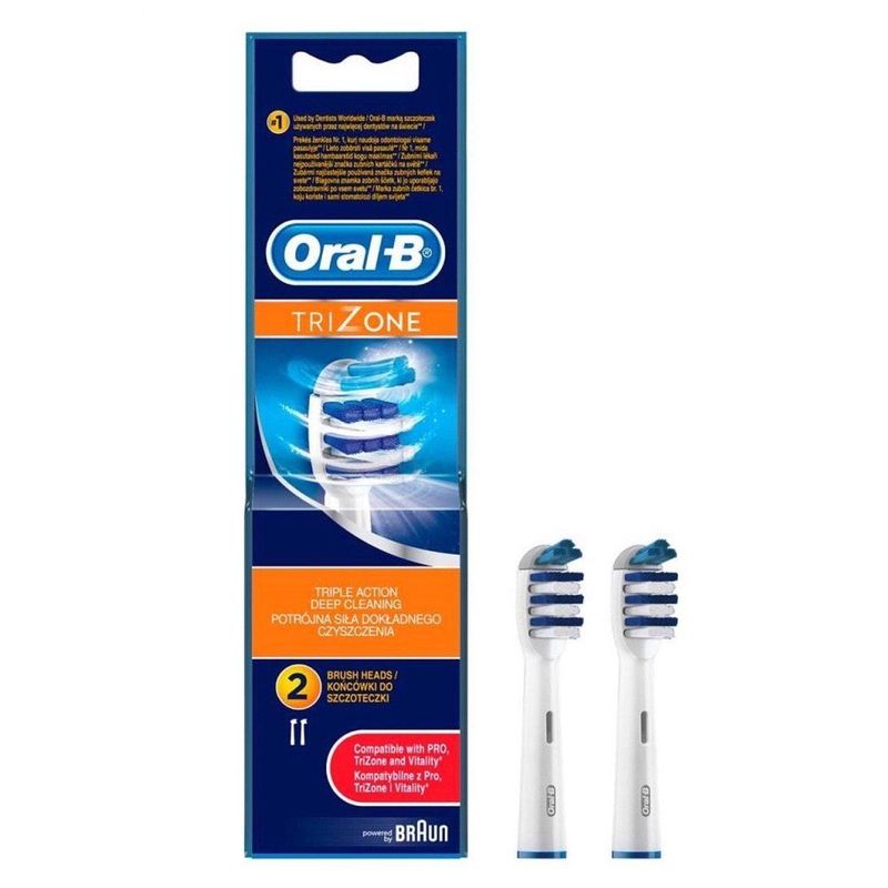 سری یدک مسواک برقی ااورال بی مدل trizone بسته 2 عددی