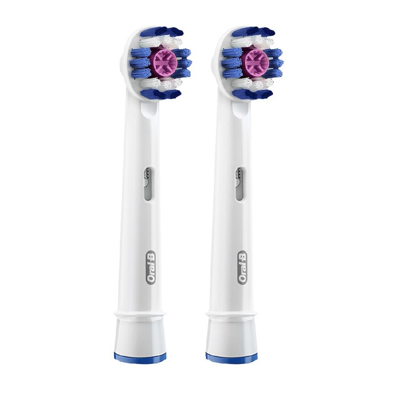 سری یدک مسواک برقی اورال بی مدل 3d white بسته 2 عددی