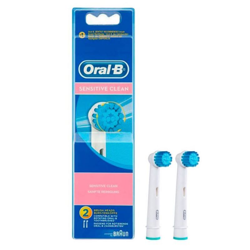 سری یدک مسواک برقی اورال بی مدل sensetive clean بسته 2 عددی