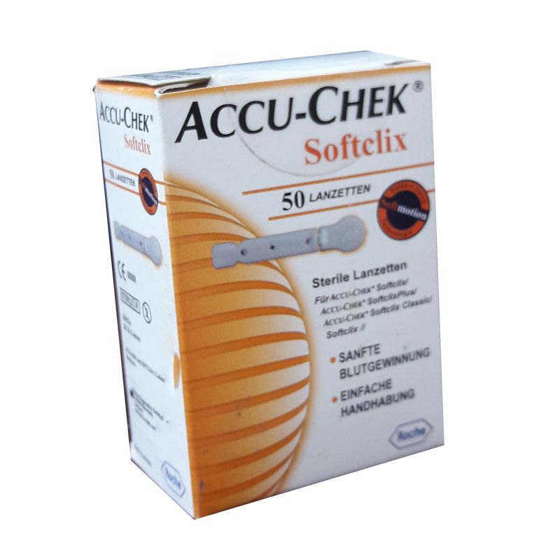سوزن تست قند خون آکیو چک مدل softclix بسته 50 عددی