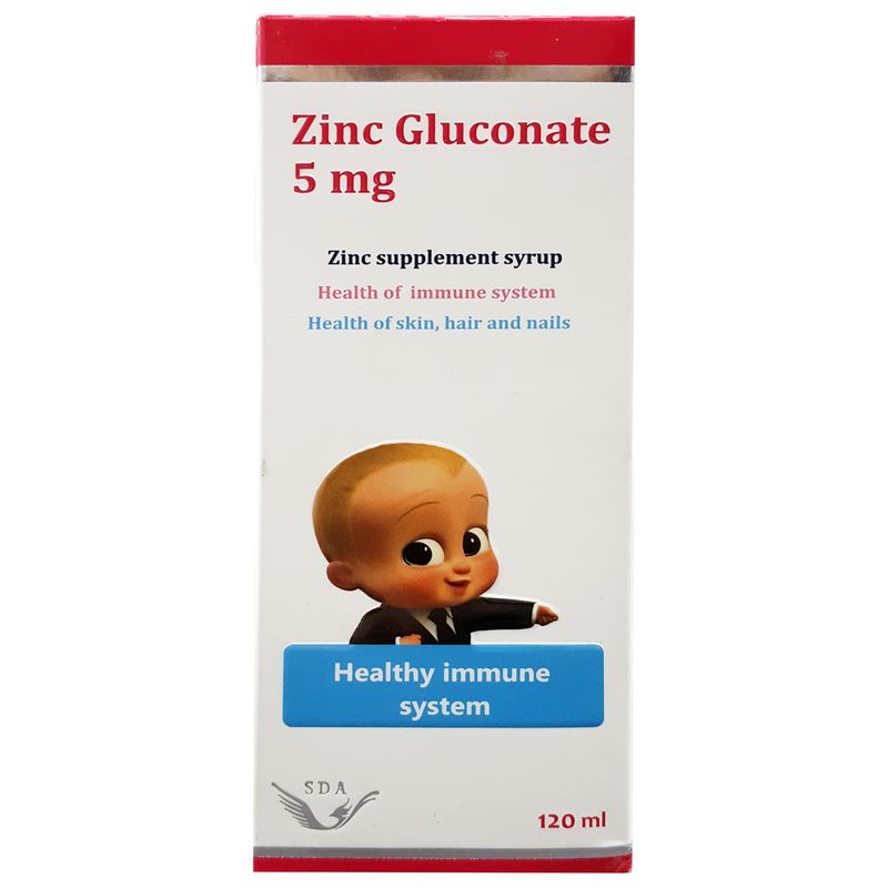 شربت زینک گلوکونات 5 میلی گرم سیمرغ دارو عطار 120 میلی لیتر