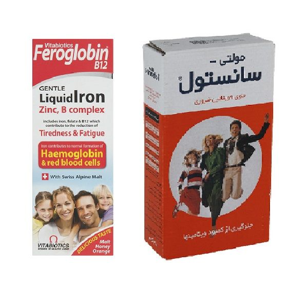 شربت فروگلوبین b12 ویتابیوتیکس   200 میلی لیتری و شربت مولتی سانستول   200 گرم