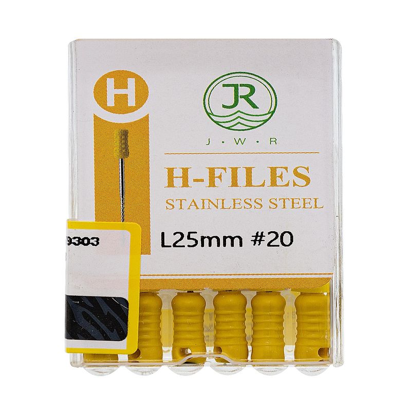 فایل دستی دندانپزشکی جی دبلیو آر مدل h سایز 20 بسته 6 عددی