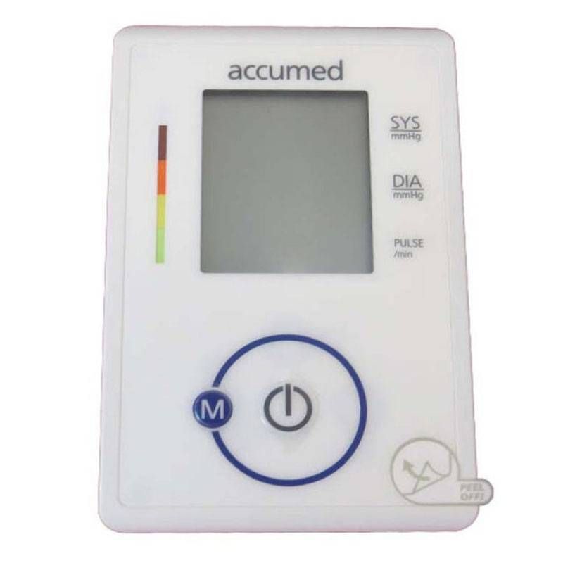 فشارسنج بازویی دیجیتال اکیومد مدل cg 165 با نمایشگر lcd بزرگ حافظه 90 عددی محاسبه میانگین 3 نتیجه آخر و اندازهگیری ضربان قلب 40 تا 200 ضربه در دقیقه
