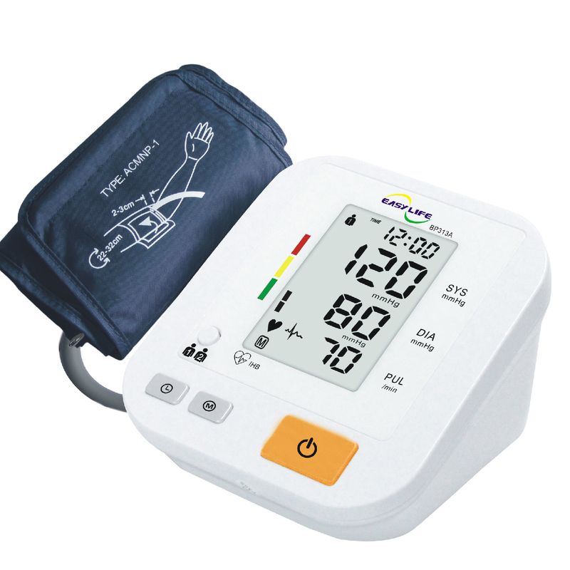فشارسنج دیجیتال بازویی ایزی لایف مدل bp313a با قابلیت اندازه‌گیری فشار خون و ضربان قلب تشخیص آریتمی بازوبند قابل شستشو منبع انرژی باتری و کابل usb مناسب بازو 22 تا 42 سانتی‌متر