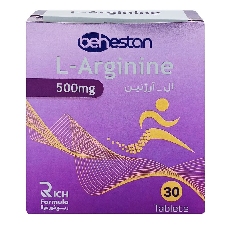 قرص ال آرژنین 500 میلی گرم بهستان بسته 30 عددی