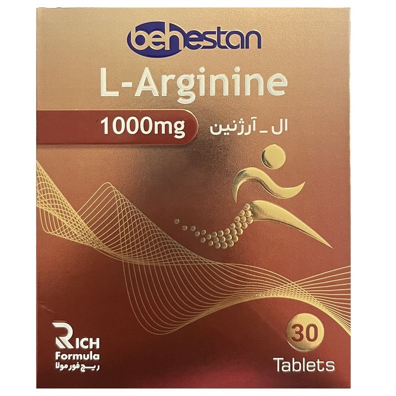 قرص ال آرژنین بهستان   1000میلی گرم بسته 30 عددی