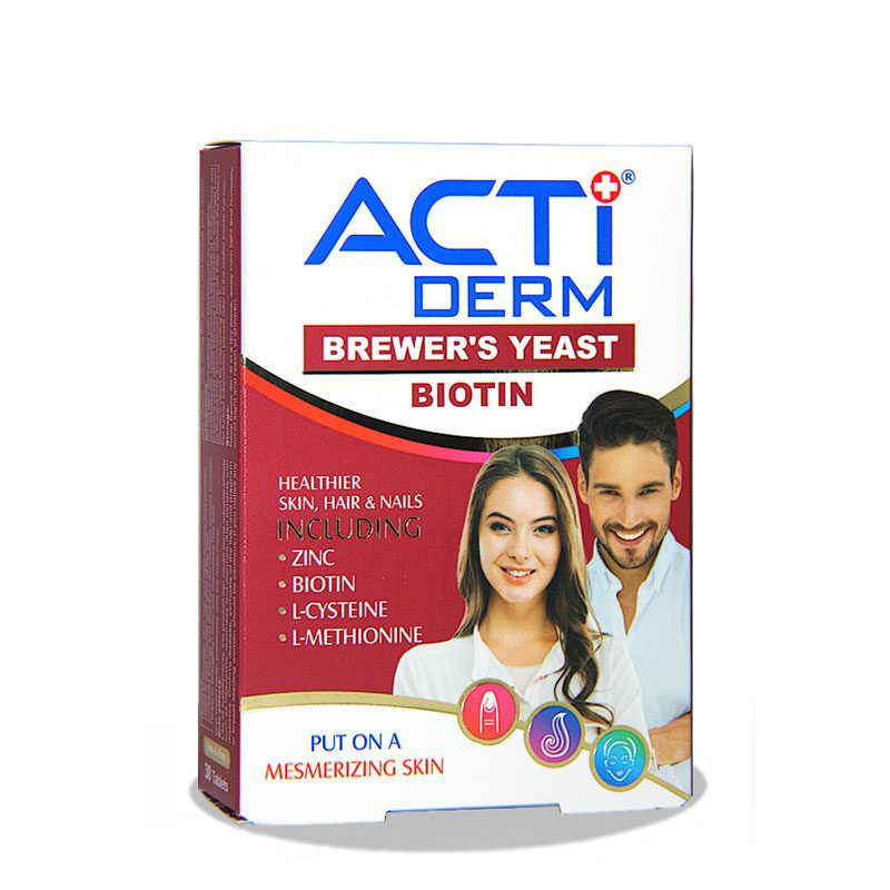 قرص اکتی درم لیبرتی سوئیس بسته 30 عددی افزایش ضخامت مو کاهش ریزش تقویت ریشه مو کمک به سلامت پوست و ناخن افزایش انرژی و بهبود عملکرد سیستم ایمنی بدن
