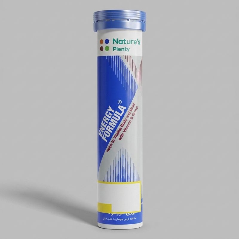 قرص جوشان انرژی‌زا نیچرز پلنتی مدل energy formula با طعم ردبول افزایش انرژی روزانه کاهش خستگی و بی‌حالی حاوی ویتامین‌های گروه b و کافئین بدون لاکتوز بهبود قدرت و کاهش سندرم خستگی مزمن