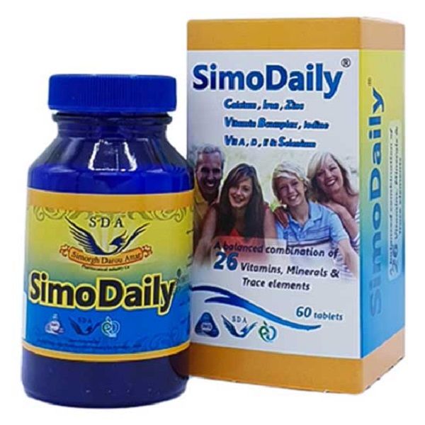 قرص مولتی ویتامین روزانه سیمودیلی سیمرغ دارو عطار بسته 60 عددی