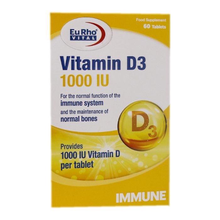 قرص ویتامین d3 1000 واحدی  بسته 60 عددی