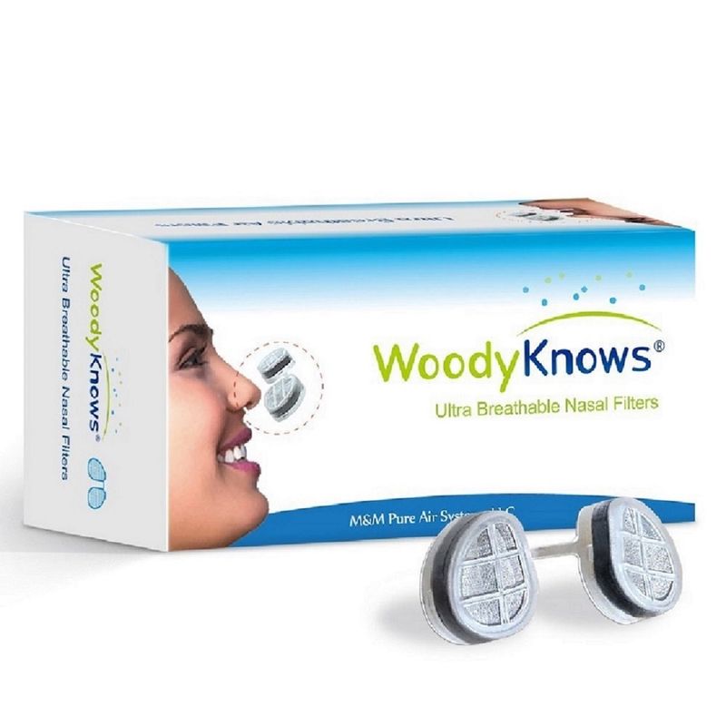 ماسک بینی وودی نوز مدل ultra breathable مجموعه 4 سایزی برای حفره بینی بیضی