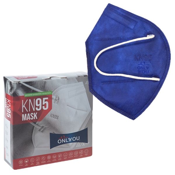 ماسک تنفسی اونلی یو مدل 5 لایه kn95blu 584 بسته 10 عددی