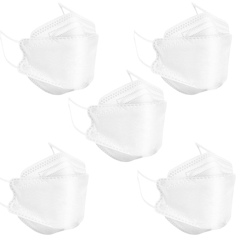 ماسک تنفسی باران مدل پنج لایه سه بعدی kf94 w5 بسته 5 عددی