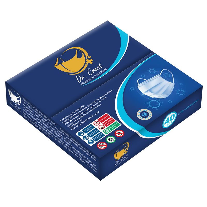 ماسک تنفسی دکتر کرست مدل dr g40 بسته 40 عددی