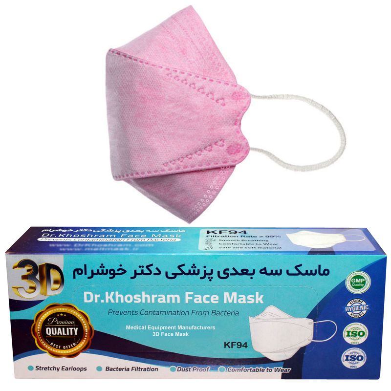 ماسک تنفسی دکترخوشرام مدل سه بعدی srty بسته 20 عددی