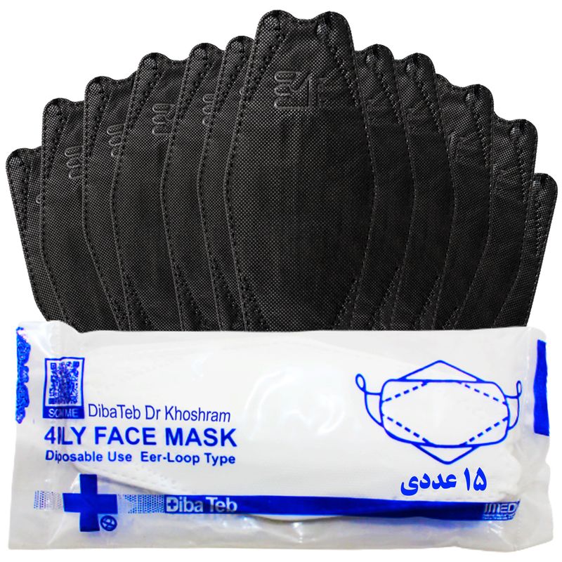 ماسک تنفسی دیباطب مدل سنگین بسته 15 عددی