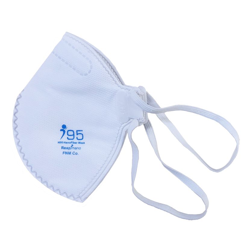 ماسک تنفسی ریما مدل بدون سوپاپ کربن فعال نانو کد c95 wte بسته 10 عددی