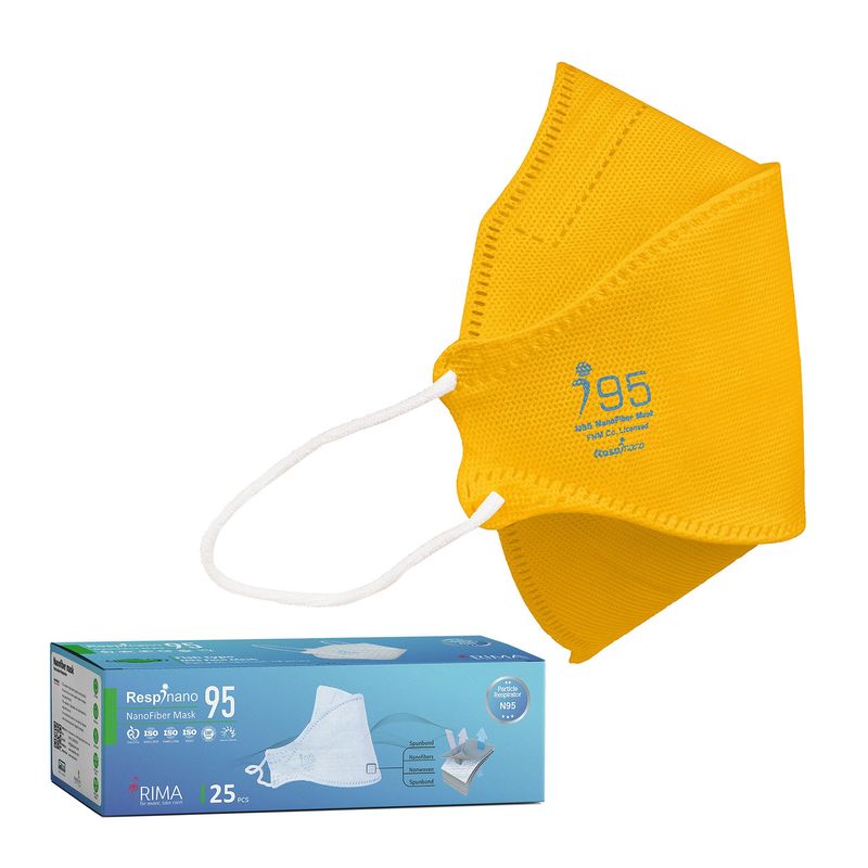 ماسک تنفسی ریما مدل سه بعدی n95 نانوالیاف بسته 25 عددی