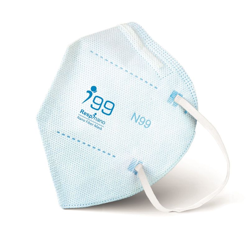 ماسک تنفسی ریما مدل وی تایپ n99 نانوالیاف رسپی نانو بسته 10 عددی