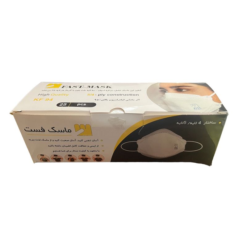 ماسک تنفسی مدل 4 لایه بسته 25 عددی