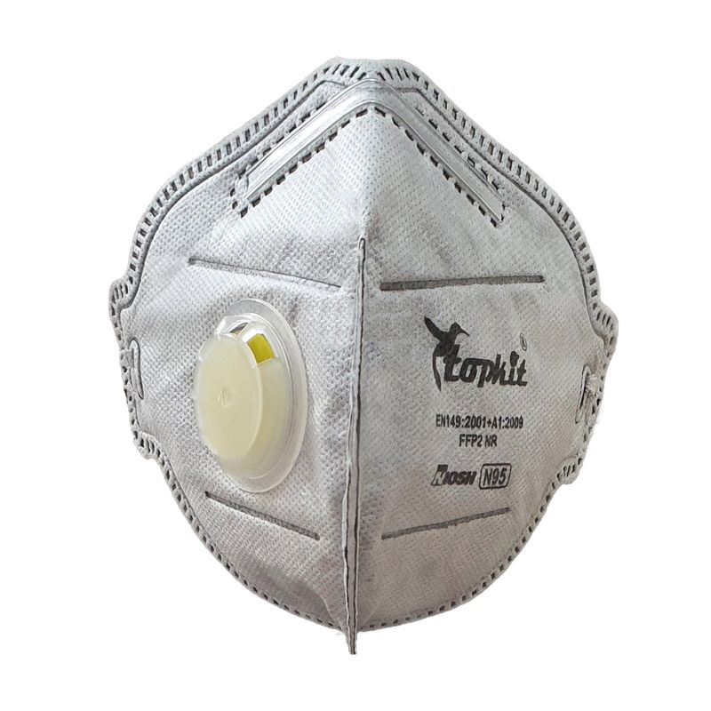 ماسک تنفسی مدل تاپ کیت n95 سوپاپدار بسته 12 عددی