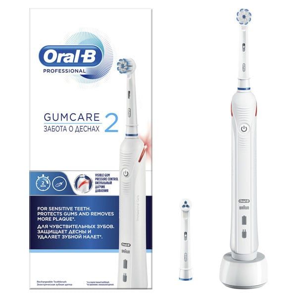 مسواک برقی اورال بی مدل gumcare 2 professional به همراه خمیردندان مدل pro onarim حجم 50 میلی لیتر