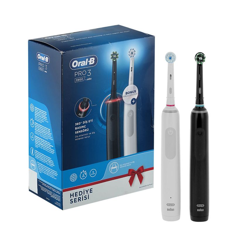 مسواک برقی اورال بی مدل pro3 3900 مجموعه 2 عددی