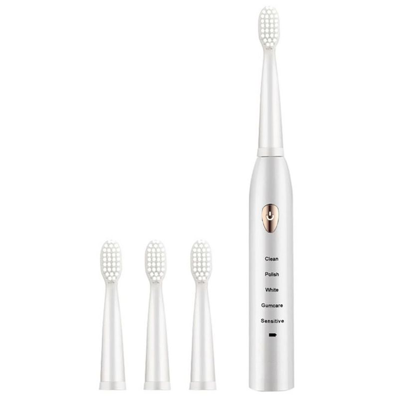 مسواک برقی لاو ور مدل acoustic wave pro jd005 به همراه سری یدک بسته 3 عددی