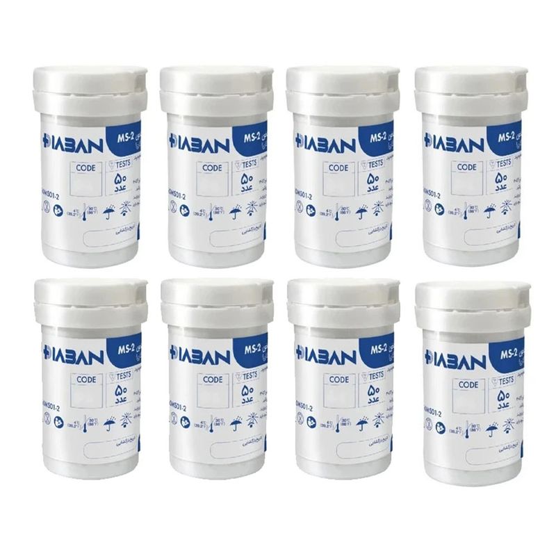 نوار تست قند خون دیابان مدل ms 2 سازگار با دستگاه دیابان هشت بسته 50 عددی