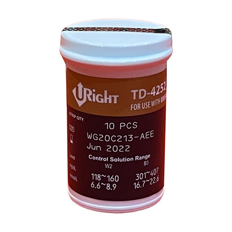 نوار تست قند خون یورایت مدل td_4252 بسته 50 عددی