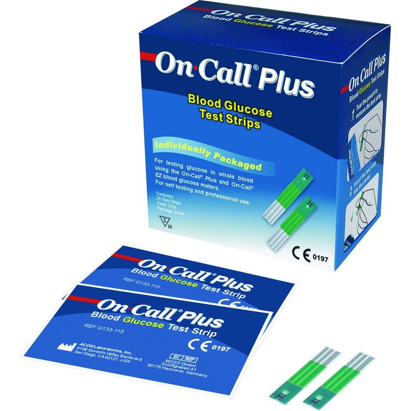 نوار تست قندخون ایکان مدل on call plus g133 115