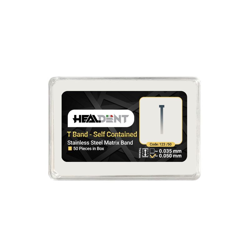 نوار ماتریکس خودبند هیلدنت مدل t band کد 123_50 بسته 50 عددی