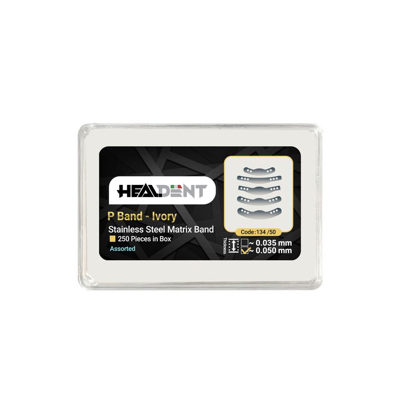 نوار ماتریکس هیلدنت مدل p band ivory کد 134_50 بسته 250 عددی