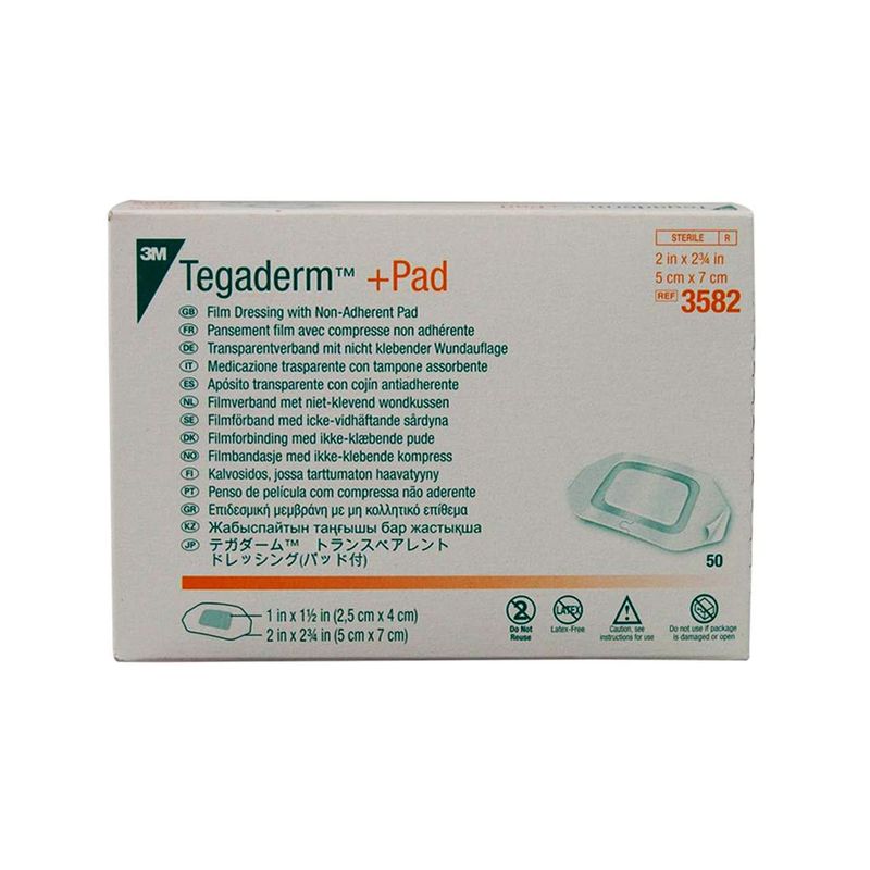 پانسمان آماده تری ام مدل tegaderm 3582 بسته 50 عددی