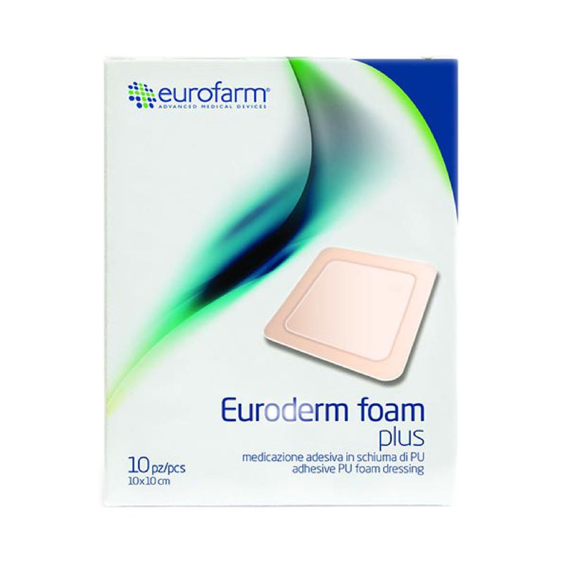 پانسمان یوروفارم مدل euroderm foam p 10.10 بسته 10 عددی