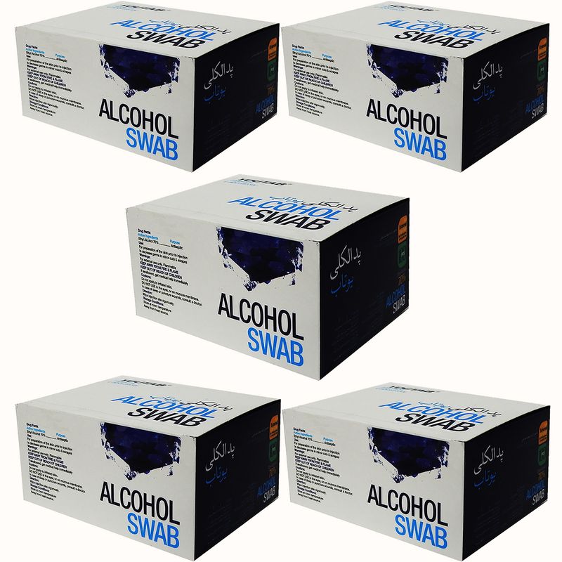 پد الکلی یوتاب مدل antiseptic مجموعه 5 عددی