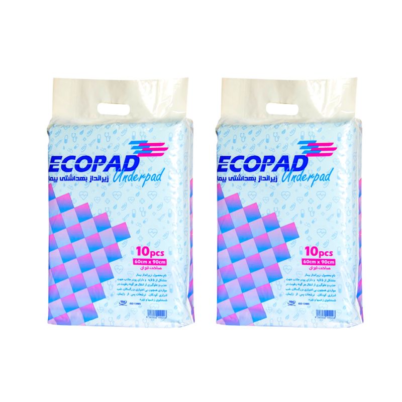 پد زیر انداز بهداشتی بیمار تی دی اس مدل ecopad مجموعه 2 عددی