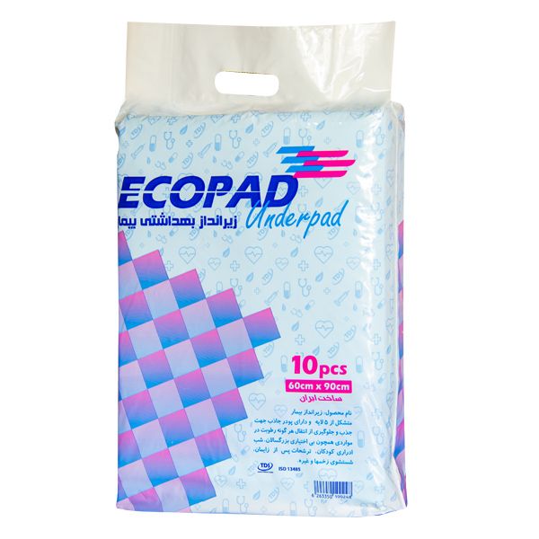 پد زیرانداز بیمار تی دی اس مدل tdseco6090 بسته 10 عددی